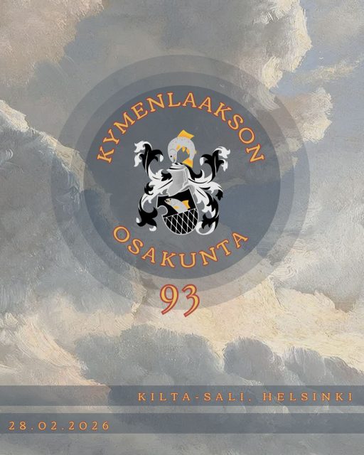 KyO 93 - Varaa vuosijuhlien päivämäärä - Save the date✨

Kymenlaakson Osakunta juhlii 93. vuosijuhlaa lauantaina 28.2.2026. Lämpimästi tervetuloa viettämään säkenöivää juhlailtaa kanssamme Kilta-salissa!

Kutsut saapuvat kutsuvieraille lähempänä itse tapahtumaa💛
Yhteydenotot vuosijuhliin liittyen vuosijuhlat@kymenlaaksonosakunta.fi
—
Kymenlaakson Osakunta celebrates the 93. Anniversary with a Ball on Saturday 28.2.2026. Welcome to a most radiant evening with us in Kilta-sali!✨

The official invitations will be sent closer to the event💛
Regarding matters concerning the Annual Ball, please contact vuosijuhlat@kymenlaaksonosakunta.fi