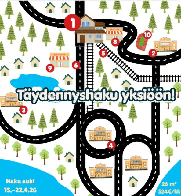 Tänään on avattu täydennyshaku osakunnan huikeaan yksiöön 🏡Kuvia asunnosta voit löytää osakunnan sivuilta ja aiemmasta postauksesta.

Laita hakemukset liitteineen osakunnan asuntosihteerille osoitteeseen asuntosihteeri@kymenlaaksonosakunta.fi 👏