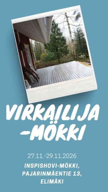 Kaipaatko Helsingin hälystä hetkeksi rauhaan, mutta kaipaat silti ystäviä ympärille?🌲🥰

Tule viettämään hauskaa ja rentouttavaa mökkeilyä osakunnan kanssa.

Virkailijamökki avaa ovensa taas ja tilan salliessa myös muut osakuntalaiset ovat tervetulleita.

MIKÄ? Kymenlaakson Osakunnan virkailijamökki
MISSÄ? Inspishovi-mäkki, Pajarinmäentie 13, Elimäki
MILLOIN? 27.-29.11.2026
MITÄ MAKSAA? Omat kulkemiset, juomiset ja osa syömisistä
MIKSI? Virkistäytyminen, yhdessäolo ja Osakunnan ihana mökki <3